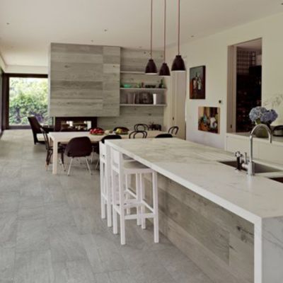 large grey floor tiles in a large kitchen in Morgantown, WV